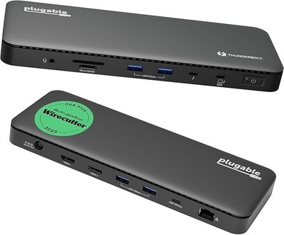Plugable Thunderbolt 4 Dock TBT4-UD5 13-in-1 100W Charging Dual 4K/8K