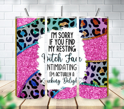 Resting B*tch Face Sarcastic Skinny Tumbler Travel Mug