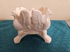 Vintage 1950s 3" Jeanette Bird Eagle Pink Milk Glass Candleholder