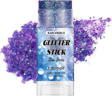 Mermaid Face Body Glitter Stick, Chunky Sequins Body Face Glitter Singer Concert