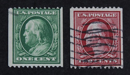 CKStamps: US Briefmarkensammlung Scott#348 349 1c 2c gebraucht
