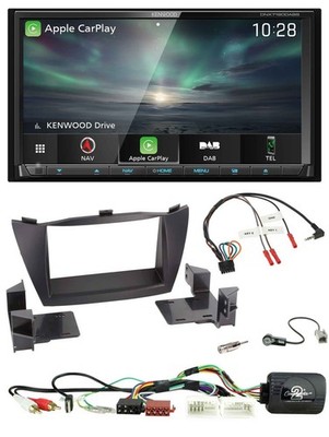 Kenwood Bluetooth USB 2DIN Lenkrad TMC DAB Navigation für Hyundai Tucson 2010-20