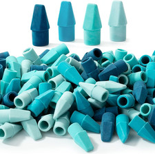 - Pencil Toppers, 120 Pack, Blue Shades, Pencil Top Eraser Caps
