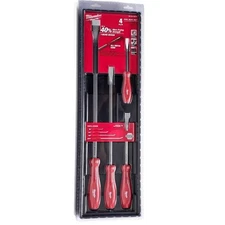 Milwaukee 48-22-9214 4-Piece I-Beam All-Metal Core Hammer Ready Pry Bar Set