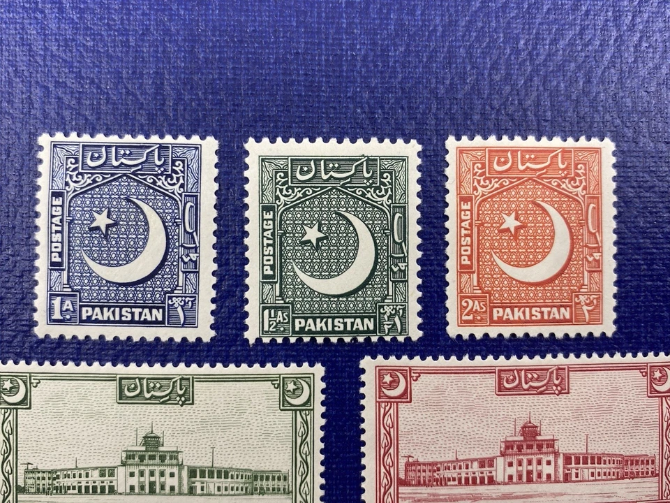 Pakistán 1949 Redibujado Definitivos Set UM Como Nuevo SG44-51 gato £120 MLH Foto 2 de 4