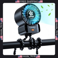 Rechargeable Baby Stroller Fan Clip-On Portable Cooling Fan 4 Speed USB