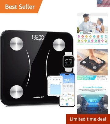 Smart Scale for Body Weight,Accurate Digital Bathroom Scale,12x12 inches Larg...
