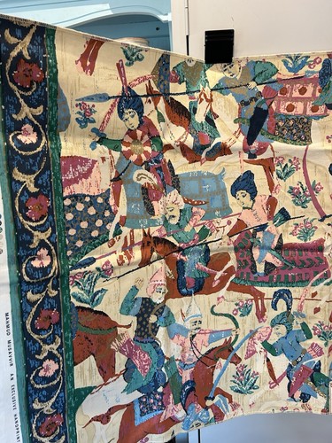 Vtg Mahmud Musavir Fabric Sample Asian Cotton J. H. Thorp & Co. 29" x 54" F59 - Picture 2 of 8