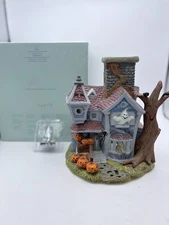 PartyLite Ghostly Tealight House Haunted Halloween P7862 Retired Spinning Ghost