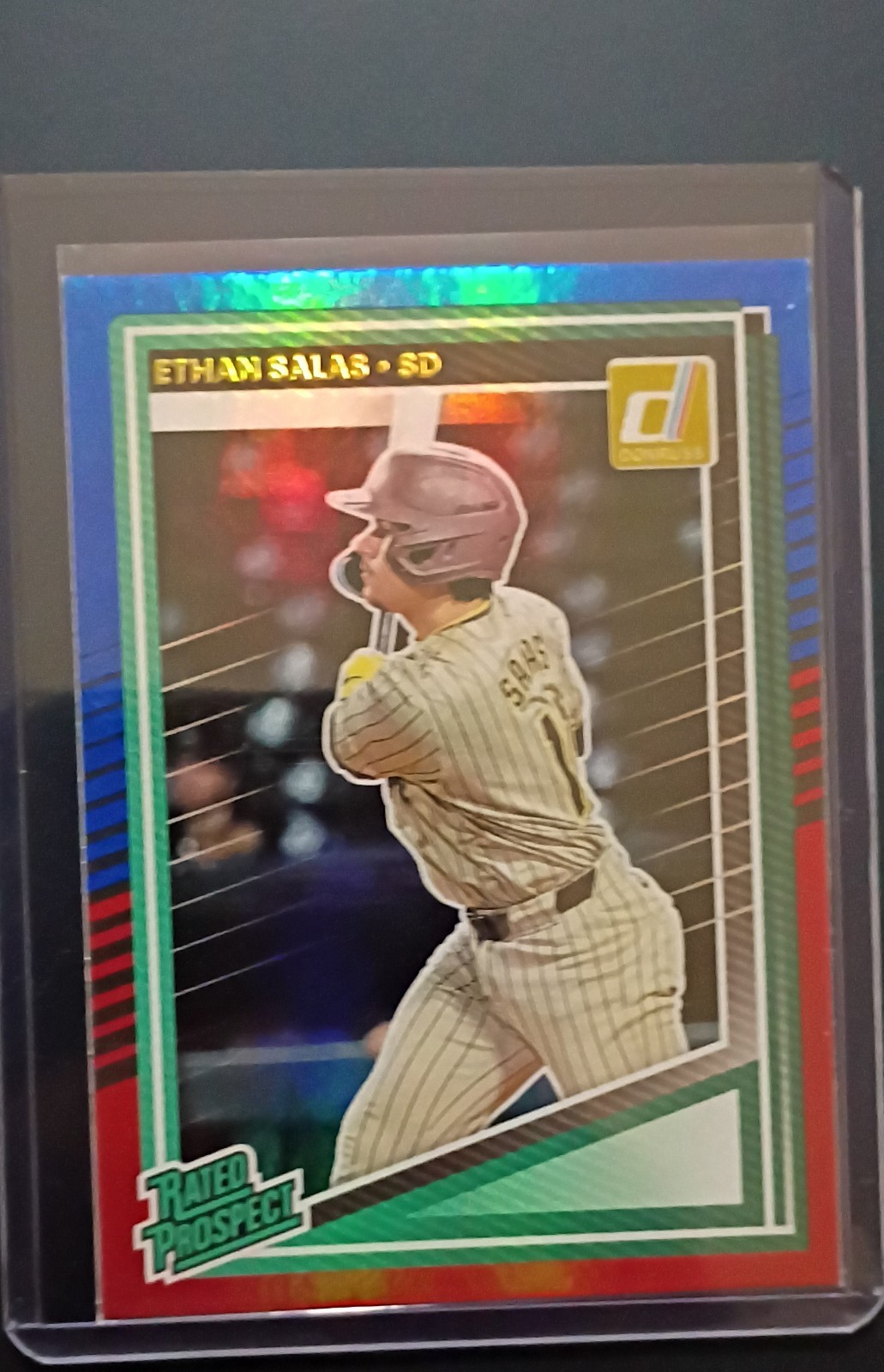 2025 Panini Donruss - Rated Prospects Ethan Salas #199 Red & Blue (RC)