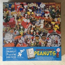 Springbok 500 Piece PEANUTS 45th Anniversary New Sealed Family Jigsaw Puzzle