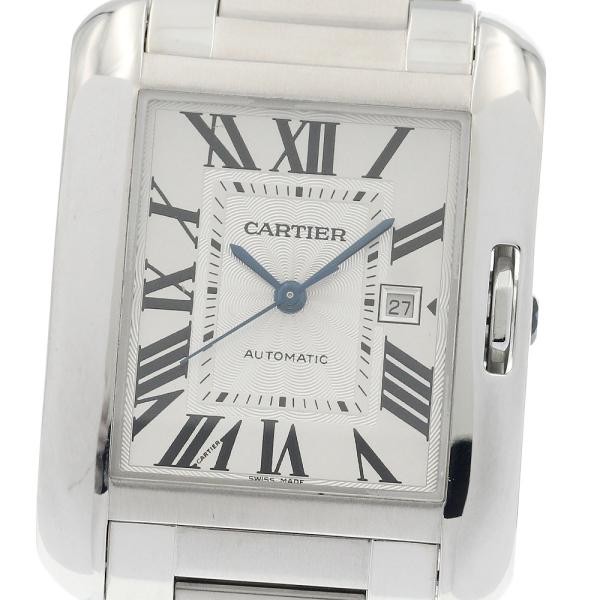 CARTIER TANK ANGLESE LM W5310009 30mm SS Silver Dial Automatic Date #C298 image 6