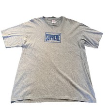 Supreme Grey Marl Cotton Logo Tee-shirt XL
