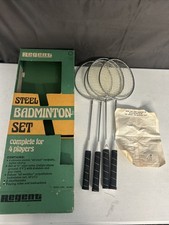 Vintage Regent Badminton Set Racquets Only With Original box and Instructions
