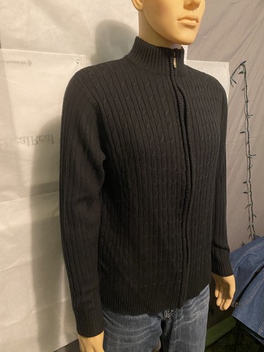 Oleg Cassini Jacket Large Full Zip Knit Style Ramie Acrylic Blend - Picture 4 of 8