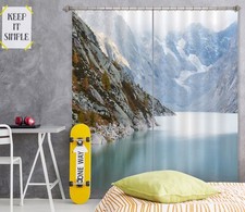 3D Snow Mountain Lake ZHUA946 Photo Curtain Window Blockout Fabric Amy 2023