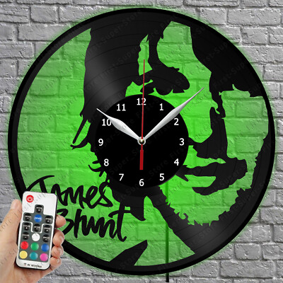 LED Clock James Blunt Vinyl Record Wall Clock Led Light WallClock 4560