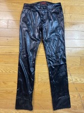 Tripp NYC Men Size 28 Faux Leather Pants Goth Emo Black