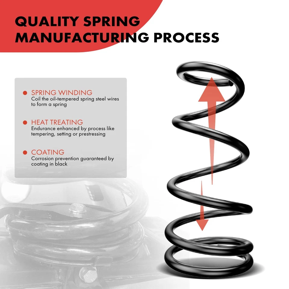 2x Juego de muelles helicoidales delanteros diestros y diestros para Ford Escort Mazda Protege Mercury Tracer Foto 2 de 4