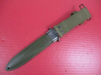 WWII US Army M3 Trench Knife w/M8 Scabbard Blade Marked - Markings