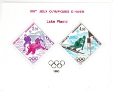 Monaco bloc spécial N° 12 NEUF** J.O. de LAKE PLACID cote 385 euros MNH
