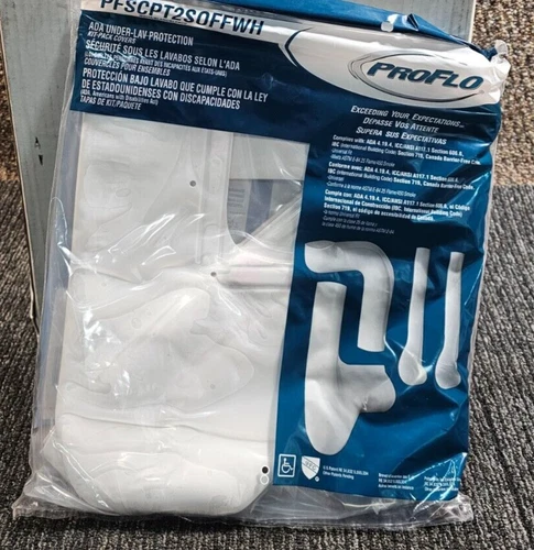 (QTY 2) PROFLO White Soft Supply Cover PFSCPT2SOFFWH P-Trap Cover Offset - Picture 2 of 6