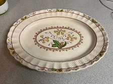Copeland Spode SPODES WICKER DELL Oval Serving Platter 10x13”