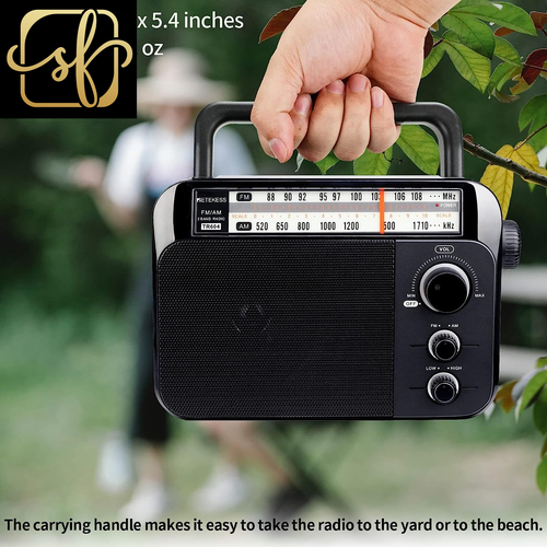 TR604 AM FM Radio, Battery Operated Radio Portable, AM FM Radio Plug in ...