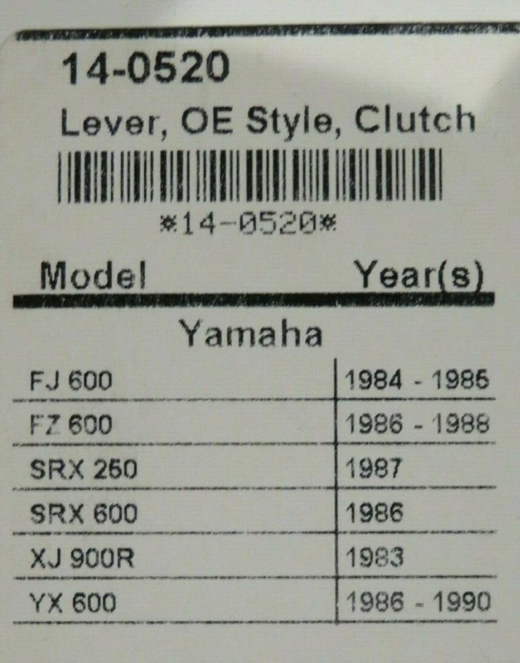 Palanca de embrague Motion Pro 14-0520 Yamaha FJ600 FZ600 SXR 250 600 XJ900RYZ600 Foto 4 de 4