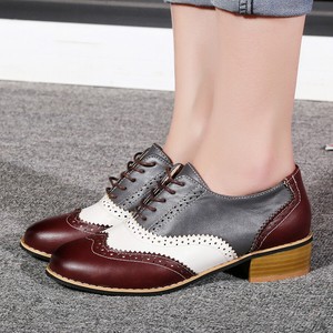women's perforated oxford shoes