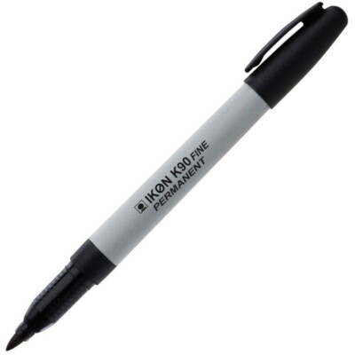 DAUERMARKER STIFT dünne schmale feine Spitze SCHWARZ Golfbälle Gefrierschrank Etiketten Premium