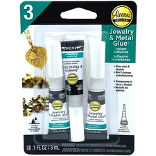 Aleene's 3 JEWELRY & METAL GLUE CLEAR Instant Adhesive ULTRA CONTROL WATER PROOF