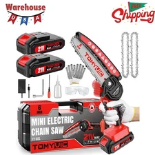 Electric 6 Inch Mini Small Cordless Battery Powered Handheld Chainsaw