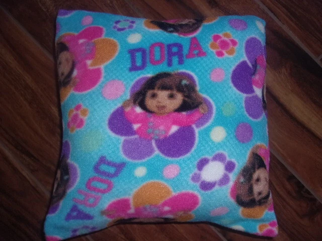 DORA THE EXPLORER -BABY-BLANKET-FLEECE-CROCHET-EDGE & PILLOW COVER HANDMADE - Image 3 of 4