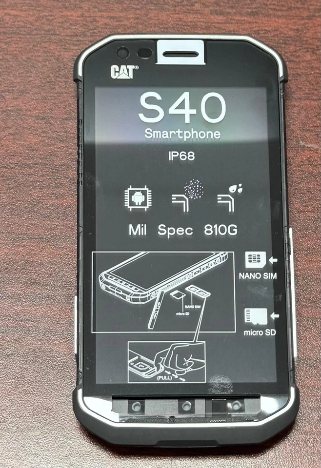 Nuevo - Conjunto de LCD y digitalizador OEM para Caterpillar CAT S40 (Negro) Foto 2 de 2