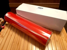 Glossy Red Vinyl Permanent,  12in x 40FT Adhesive Vinyl, Permanent Vinyl