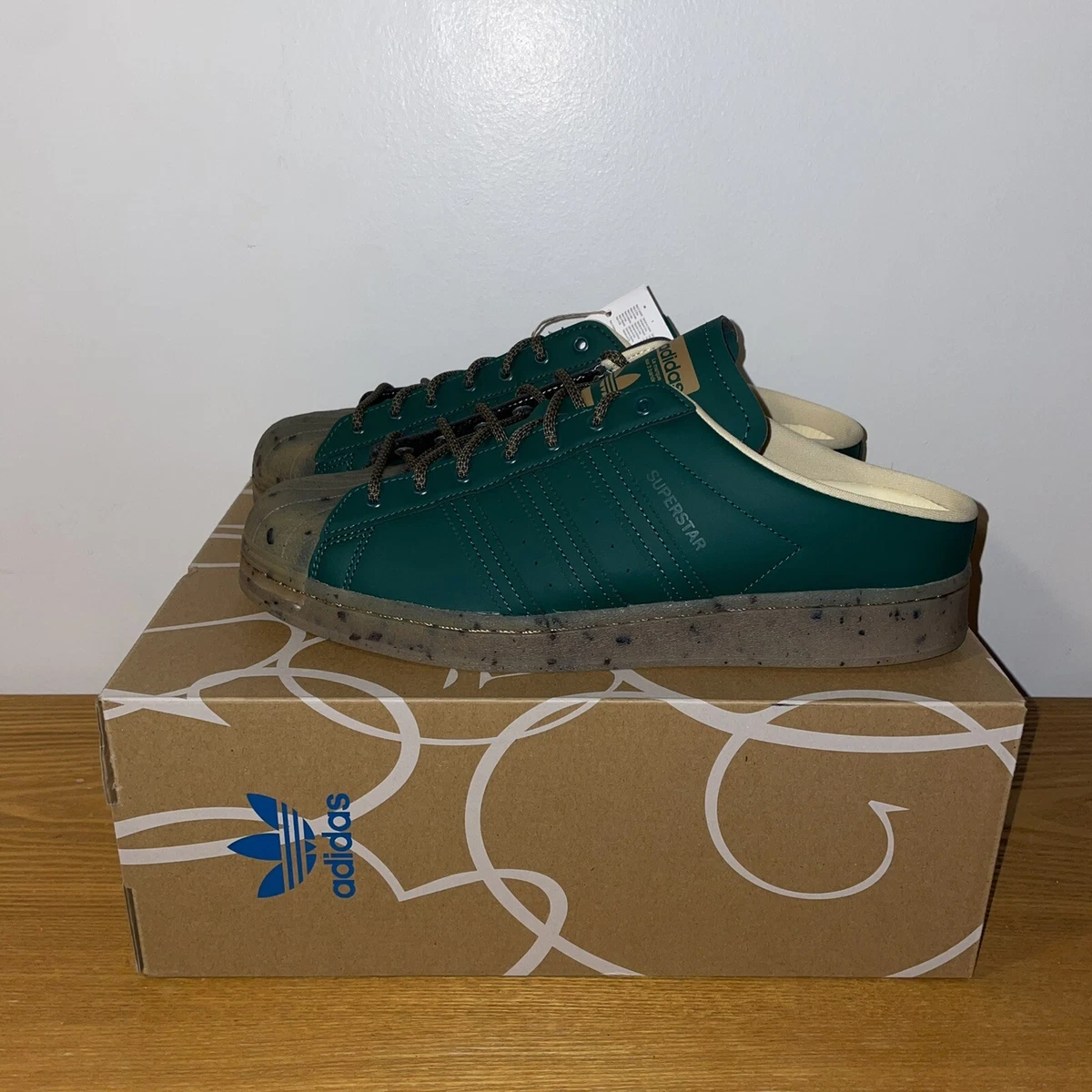 Adidas Superstar Mule Plant and Grow Green Brown Shoes GY9647 Men's Size  5-8.5