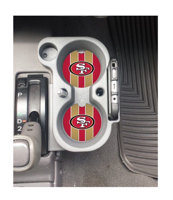 SAN FRANCISCO 49ERS RUBBER CAR COASTERS SET (2) NFL 2 eBay