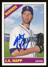 2015 Topps Heritage JA J.A. HAPP Signed Card autograph AUTO MARINERS PHILLIES