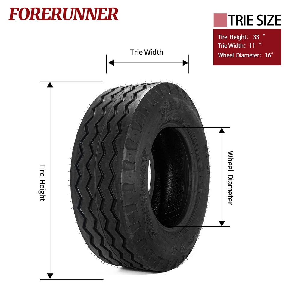 2X 11L-16 Load 12 Ply Farm Implement Tires 11Lx16 Trailer 11L 16 Backhoe tires - Image 2 of 4