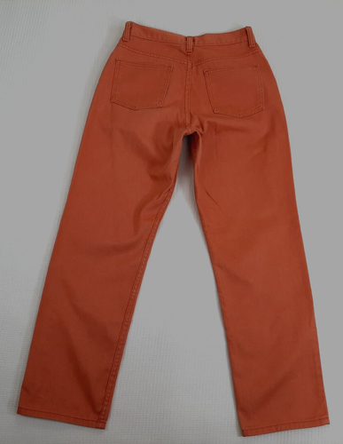 Y2K L.L. Bean Women's Jeans Petites Size 6P W28" Ins 28" Coral Peach 100% Cotton - Picture 8 of 10