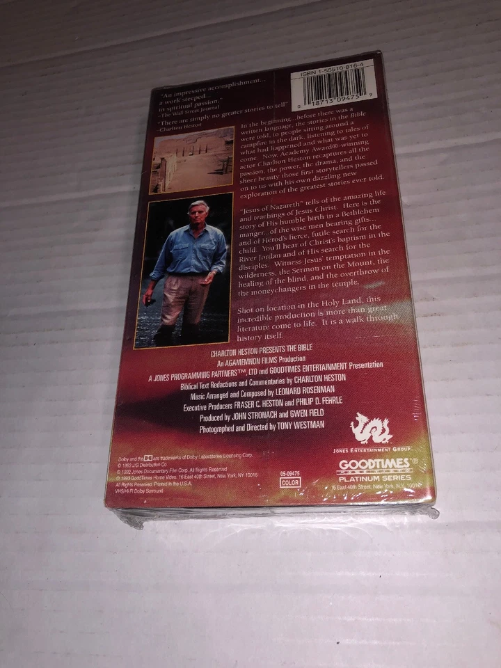 Charlton Heston Presents The Bible: Jesus of Nazareth [VHS Tape] 1993 Brand New - Image 2 of 4