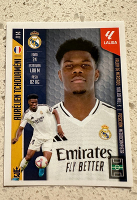 2024-25 3R Los Reyes Del Futbol Mundial Album Aurelien Tchouamen #33 Real Madrid