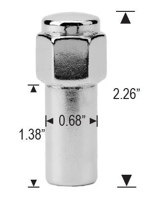 20 Lug Nuts 1/2-20 Chrome SST XL Mag Nut 1.37" Shank Cragar Ford - Image 3 of 4