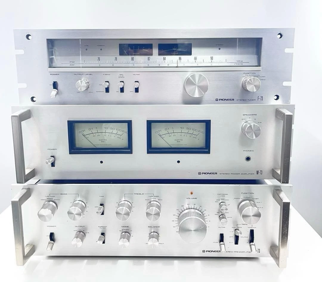 Pioneer M-73 C-73 F-73 Stereo System Set Vintage Amp Preamp Tuner