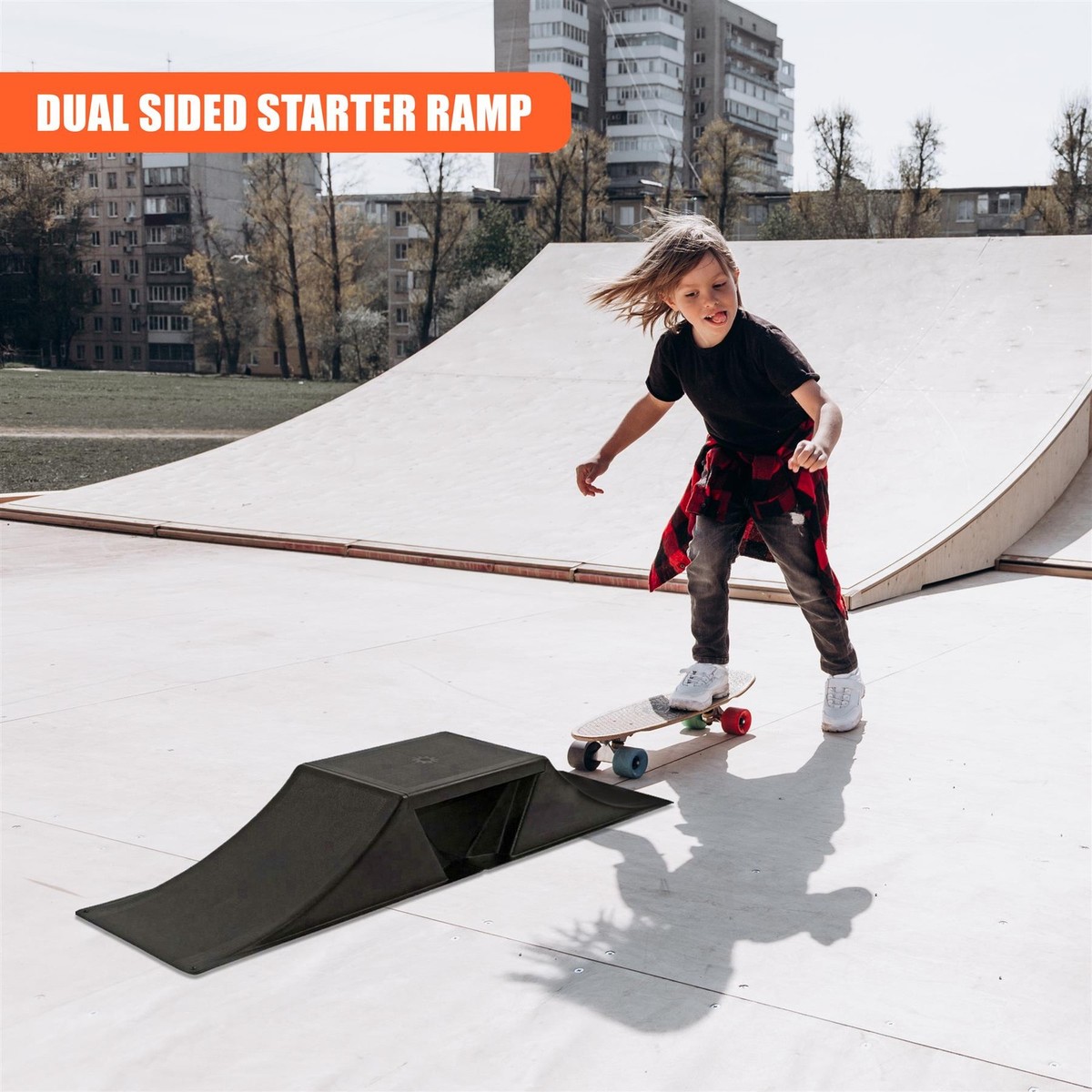 Double Mini Skate Ramp Set For Scooter Skateboard Bike BMX