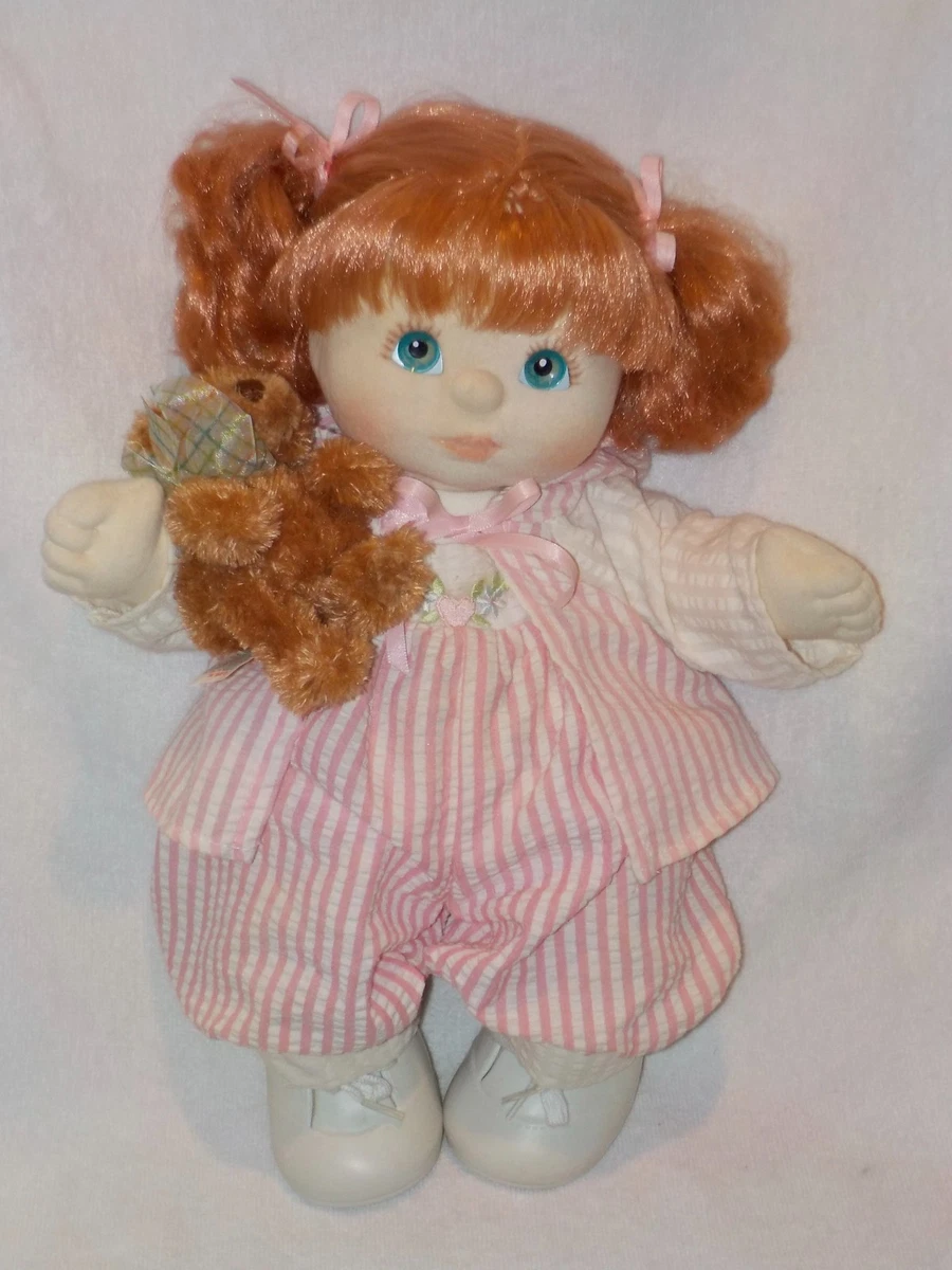 Muñeca de pelo rojo Mattel My Child 14" totalmente original con juguete de oso de peluche 1985