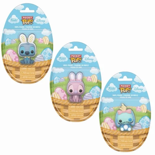 Funko Pocket Pop! Disney - Stitch, Angel, Scrump 3 Figures Easter Basket