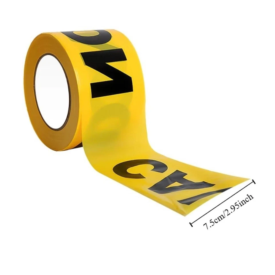 2Roll Caution Tape Hazard Tape Warning Tape Isolation Line Horror Party Decor - image 2 of 4