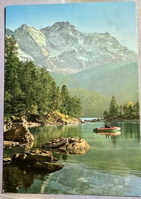 Postcard Elbe Lake with Zugspitze/Germany/ 1950s-60s(?)     218